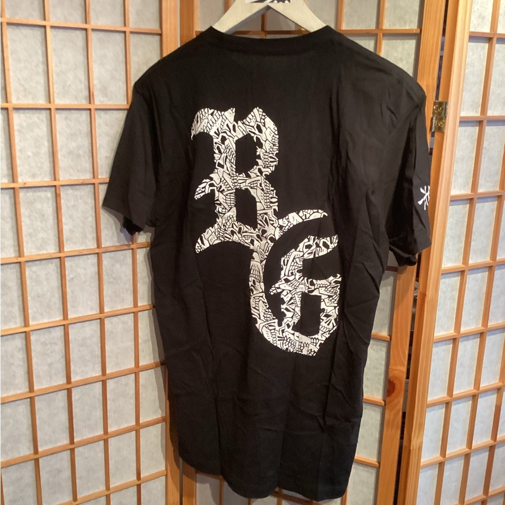 BoostGod OhItsTeddy Doodle BG Skull Graphic Logo Tee Men's Size Large
